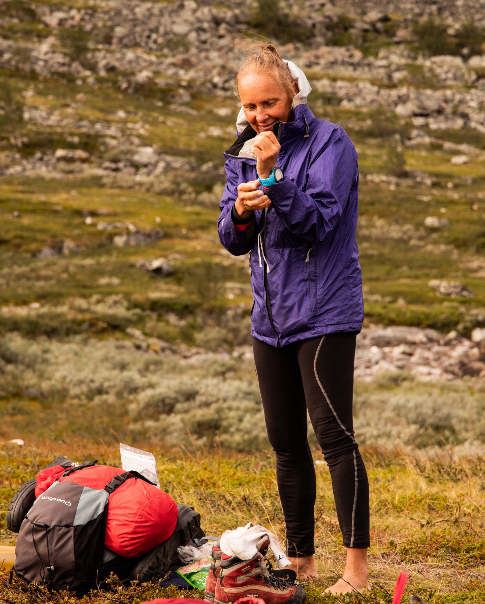 Johanna Gustafsson vuoden 2018 Haltin valloituksen toisena oppaana. Kuva: Pekka Eerikäinen